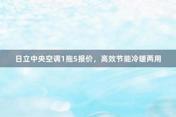 日立中央空调1拖5报价，高效节能冷暖两用